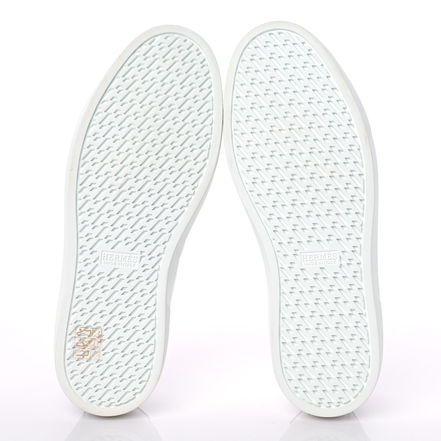 Hermes Calfskin Womens Advantage Sneakers 38.5 White Gris Argente 5 of 7