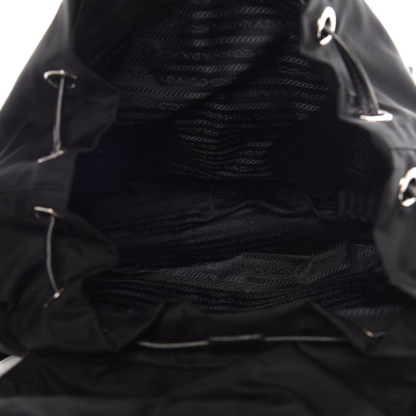 Tessuto Nylon Saffiano Robot Backpack Black