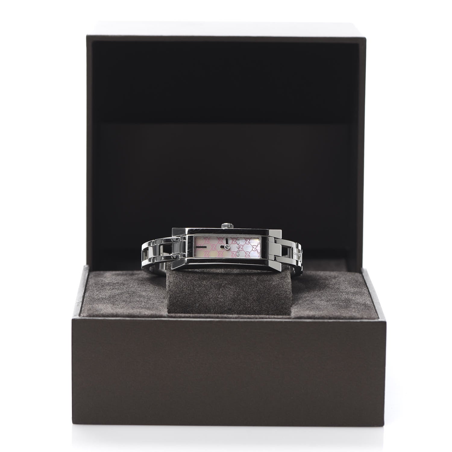 Gucci Stainless Steel Pink Mother of Pearl 14mm 110 G-Link Quartz Watch 7 of 7