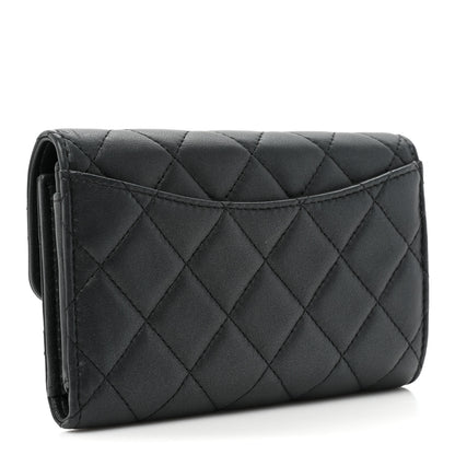 Chanel Lambskin Quilted Medium Flap Wallet So Black 3 of 17