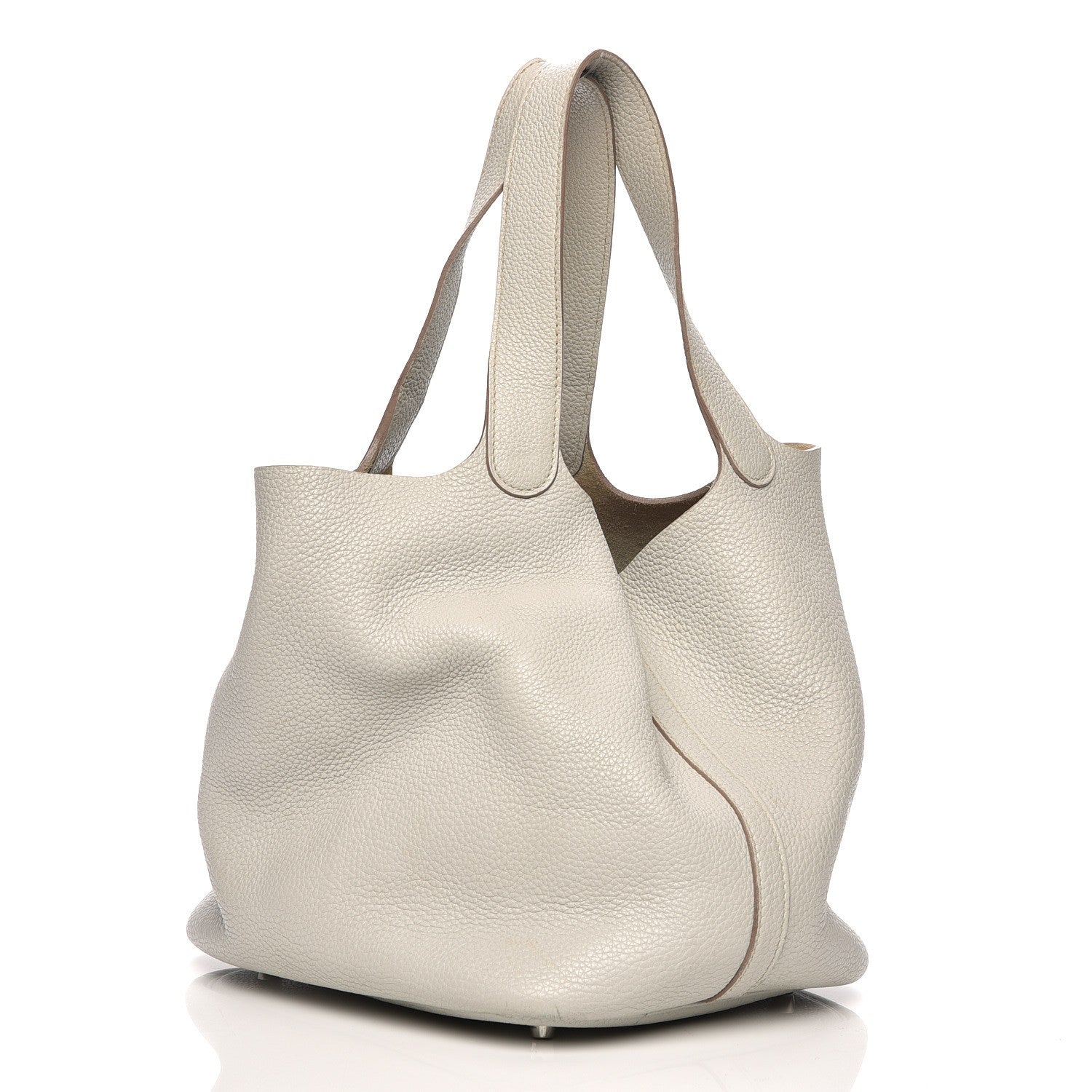 Hermes Taurillon Clemence Picotin 22 MM Gris Perle 3 of 11