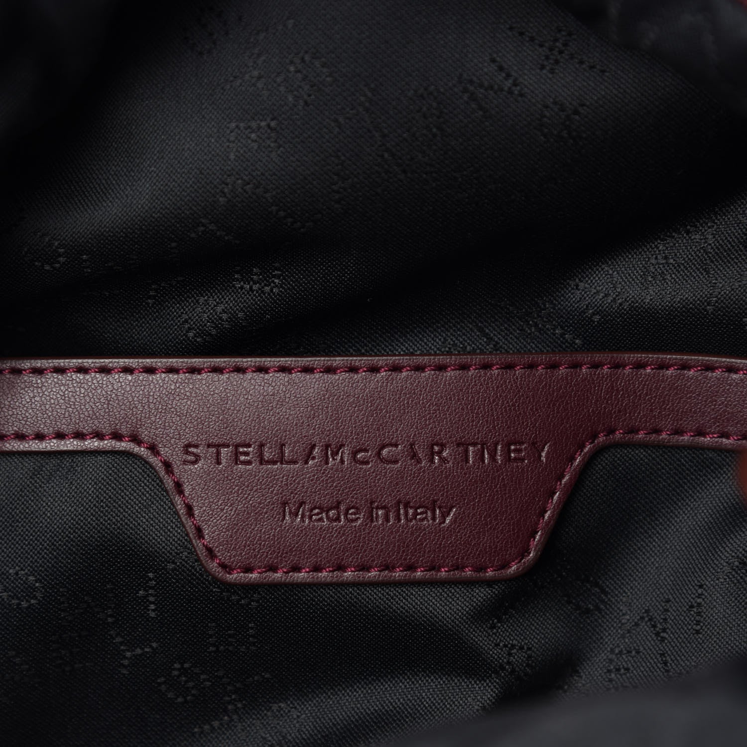 Stella McCartney Nylon Eco Alter Nappa Mini Falabella GO Backpack Burgundy 8 of 9