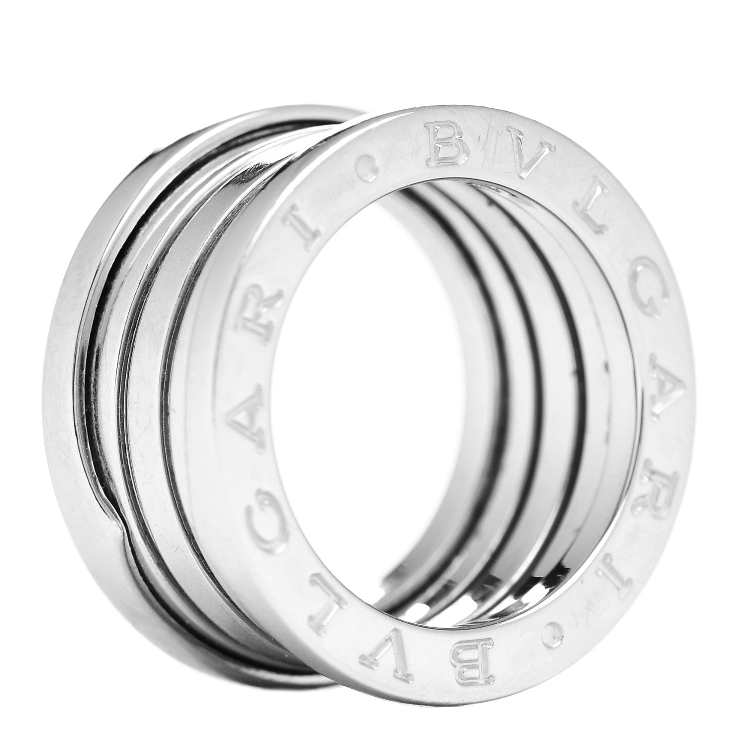 Bulgari 18K White Gold B.Zero1 Four-Band Ring 50 5.25 4 of 5