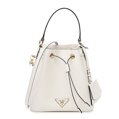 Prada Saffiano Bucket Bag White 1 of 9