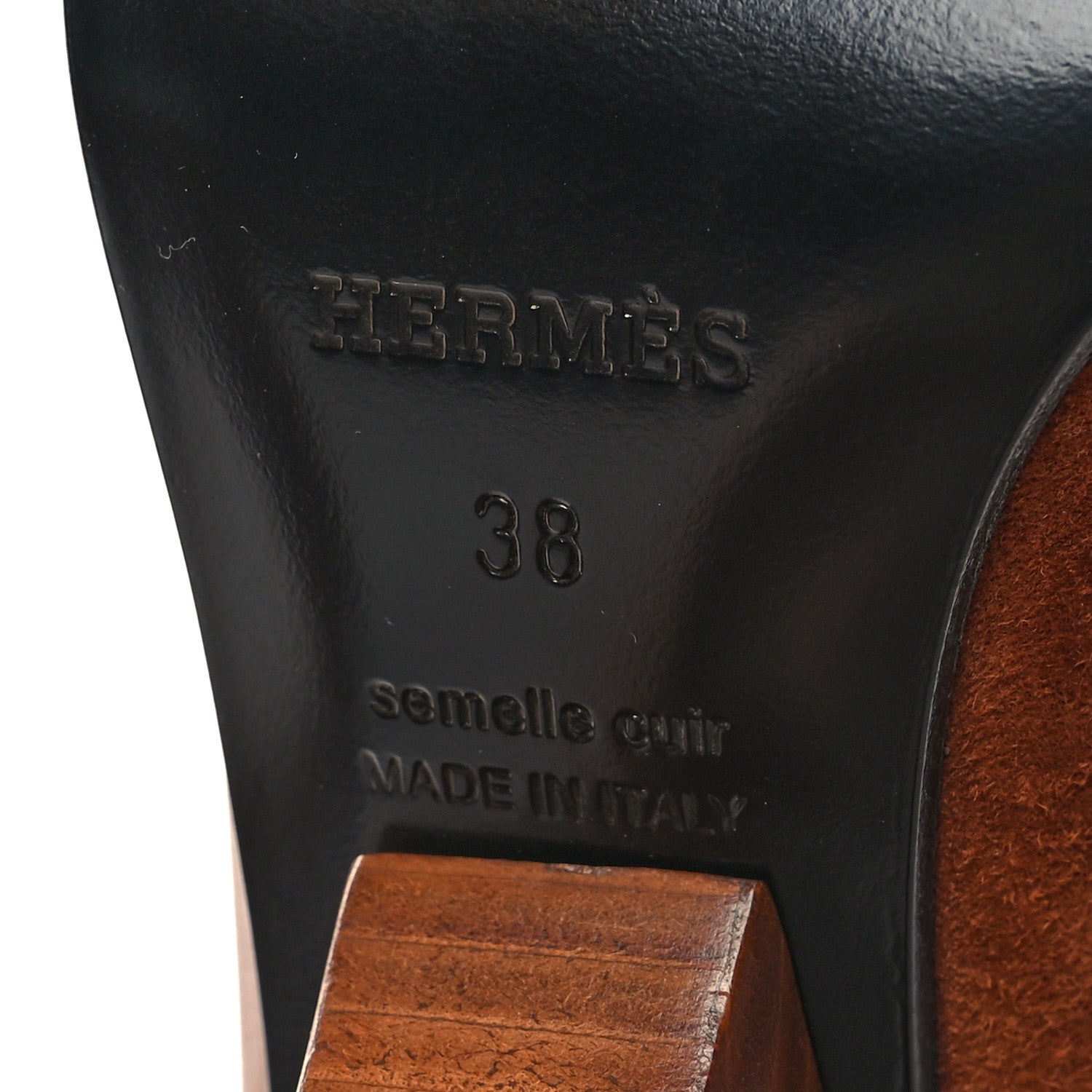 Hermes Suede Goatskin Calfskin Hanae 85 Ankle Boots 38 Gold 7 of 8