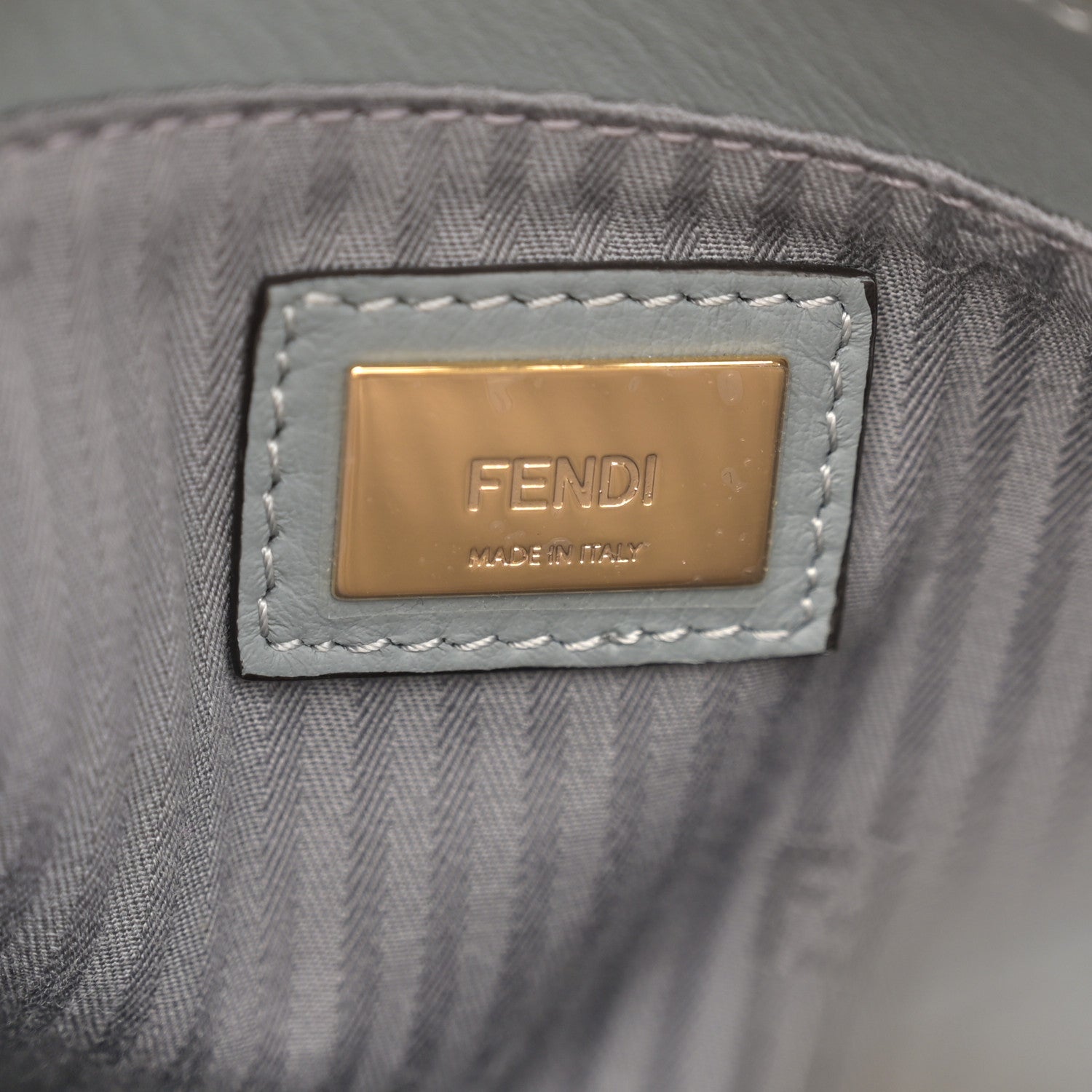 Fendi Vitello Elite Petite 2Jours Tote Grigio Grigio Chiaro 7 of 10