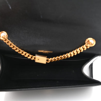Saint Laurent Grain De Poudre Small Monogram Kate Satchel Black 4 of 10
