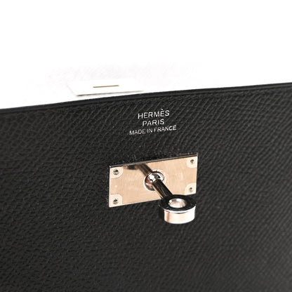Hermes Epsom Kelly Longue Wallet Black 6 of 8