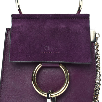 Chloe Suede Calfskin Mini Faye Bracelet Bag Nightfall Purple 9 of 9