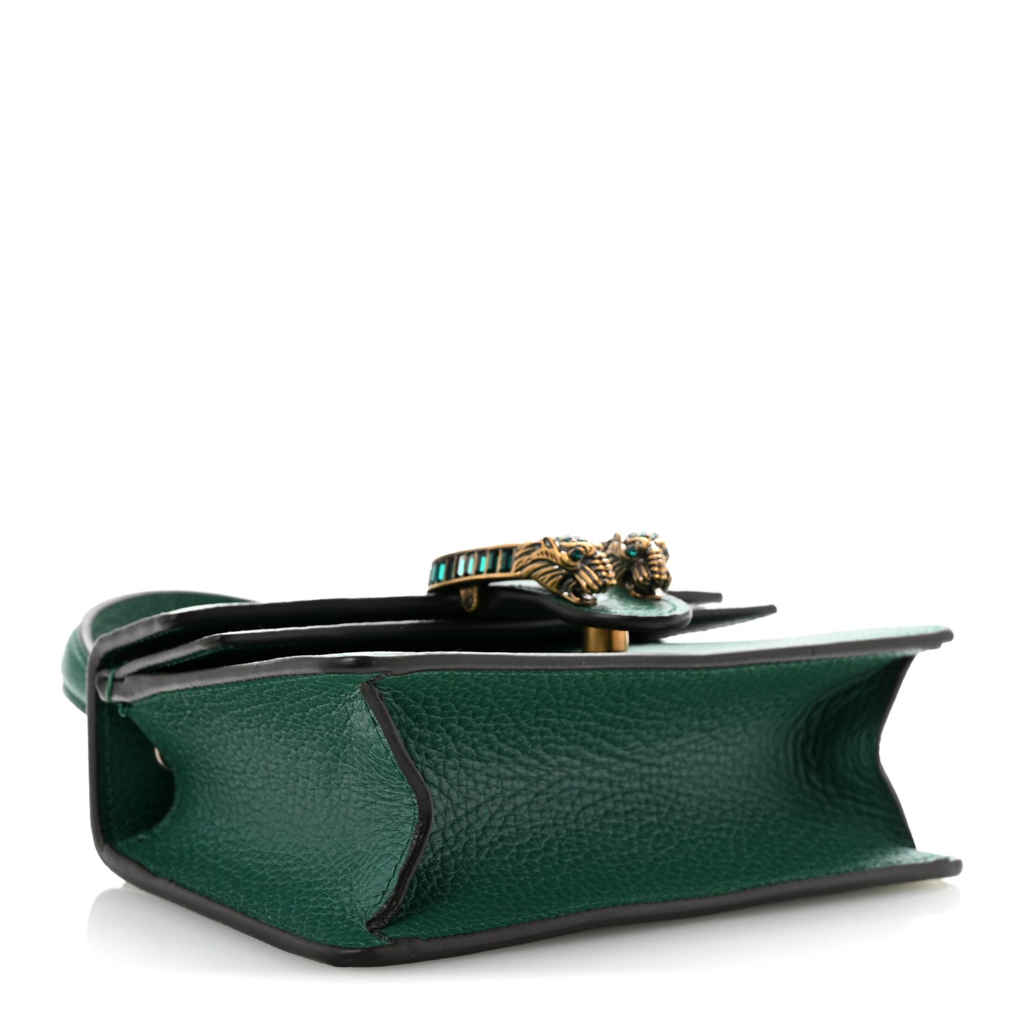 Dollar Calfskin Crystal Mini Dionysus Top Handle Bag Emerald