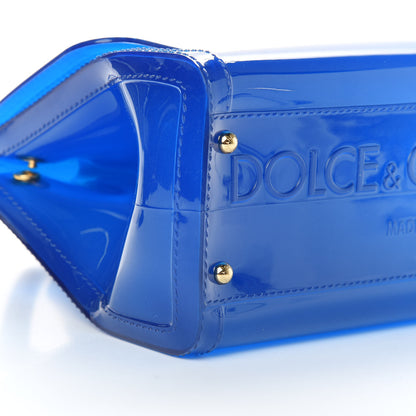 Dolce & Gabbana Rubber Semi Transparent Miss Sicily Satchel Blue 10 of 11