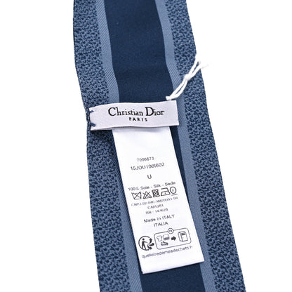 Christian Dior Silk Toile De Jouy Mitzah Scarf Blue 4 of 4