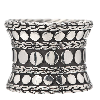 John Hardy Sterling Silver Wide Dot Band Ring 52 6 1 of 4