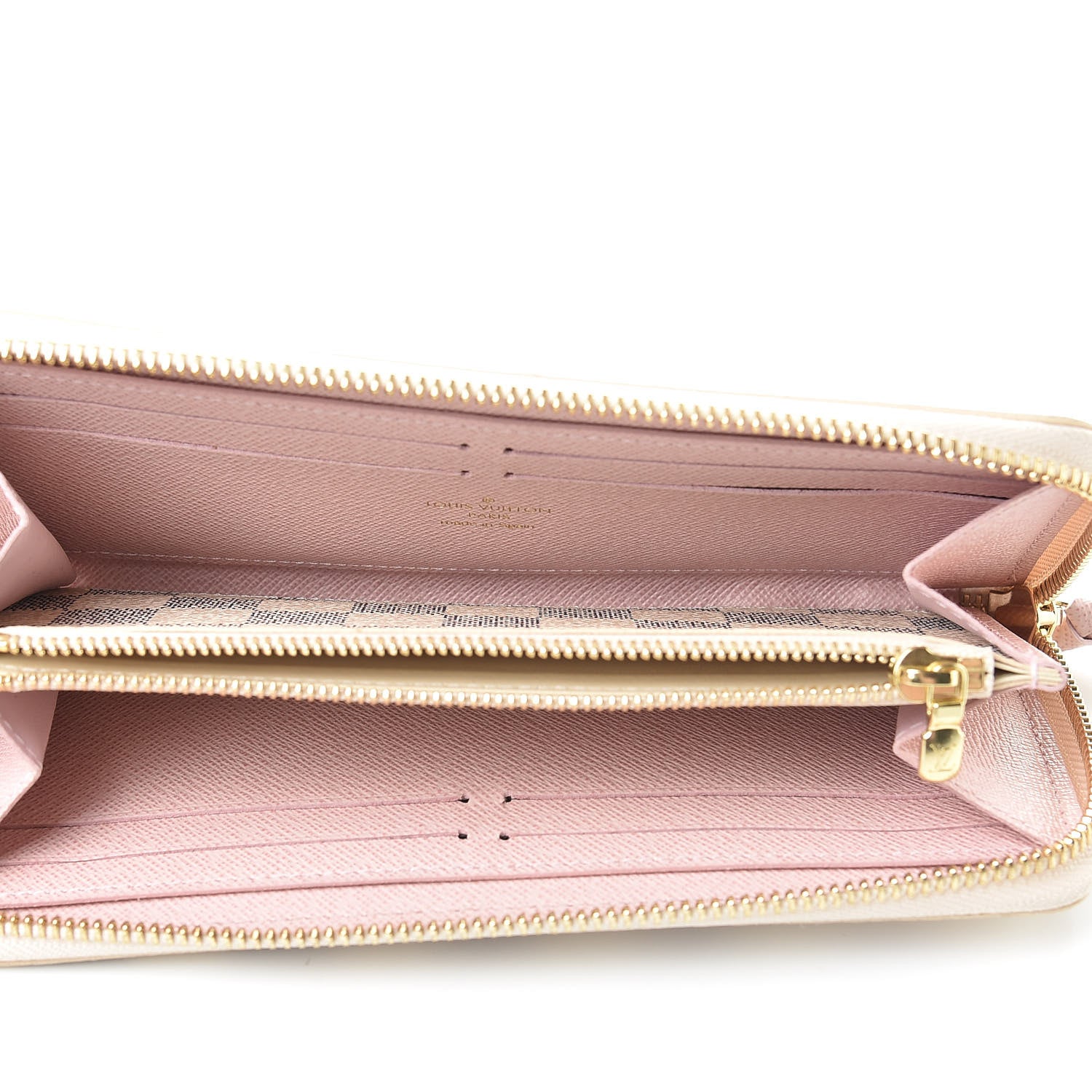 Louis Vuitton Damier Azur Clemence Wallet Rose Ballerine 5 of 7