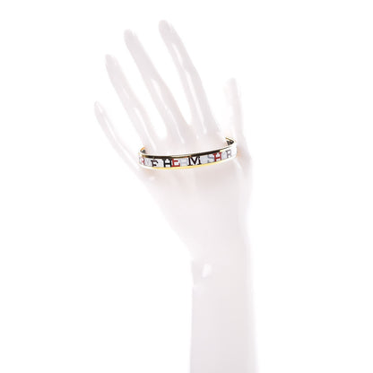 Hermes Enamel Printed Narrow Capitales Bracelet 65 2 of 6