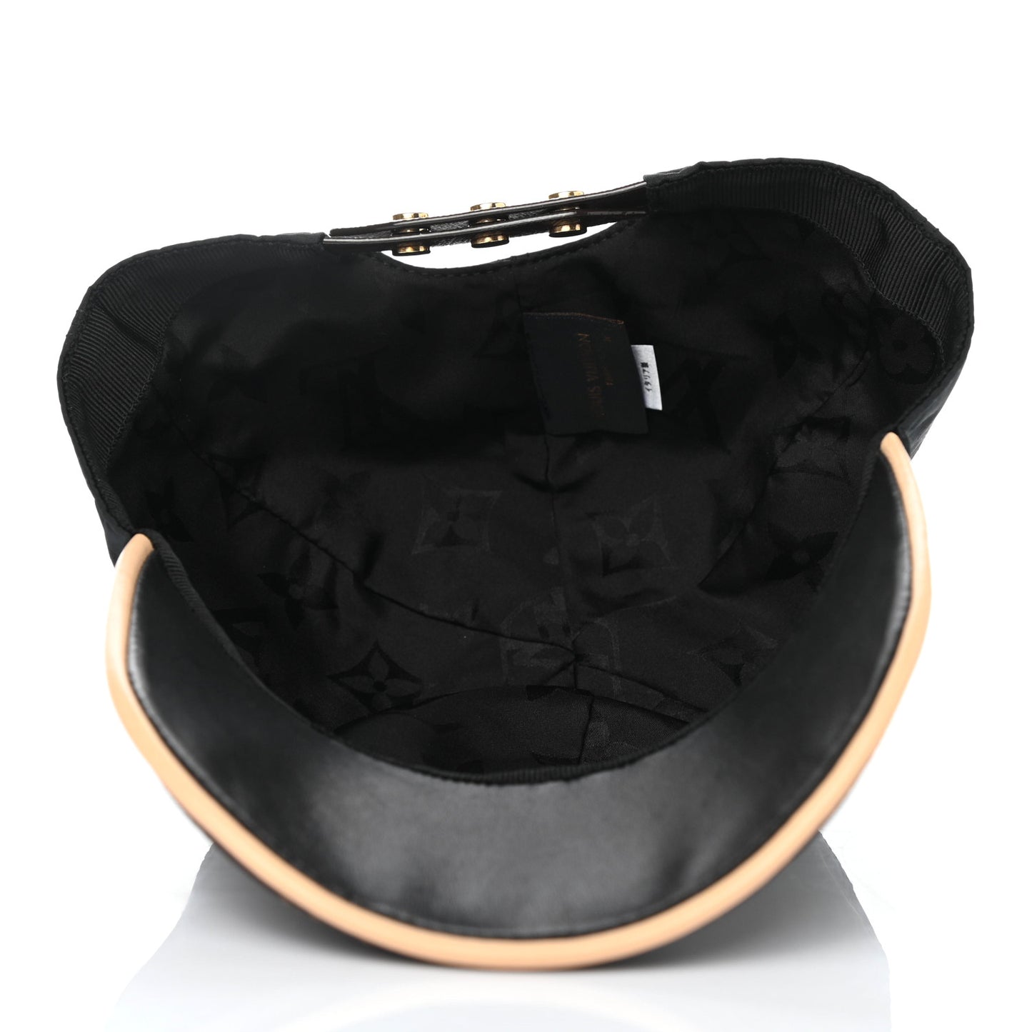 Polyester Silk Monogram LV Get Ready Cap M Black
