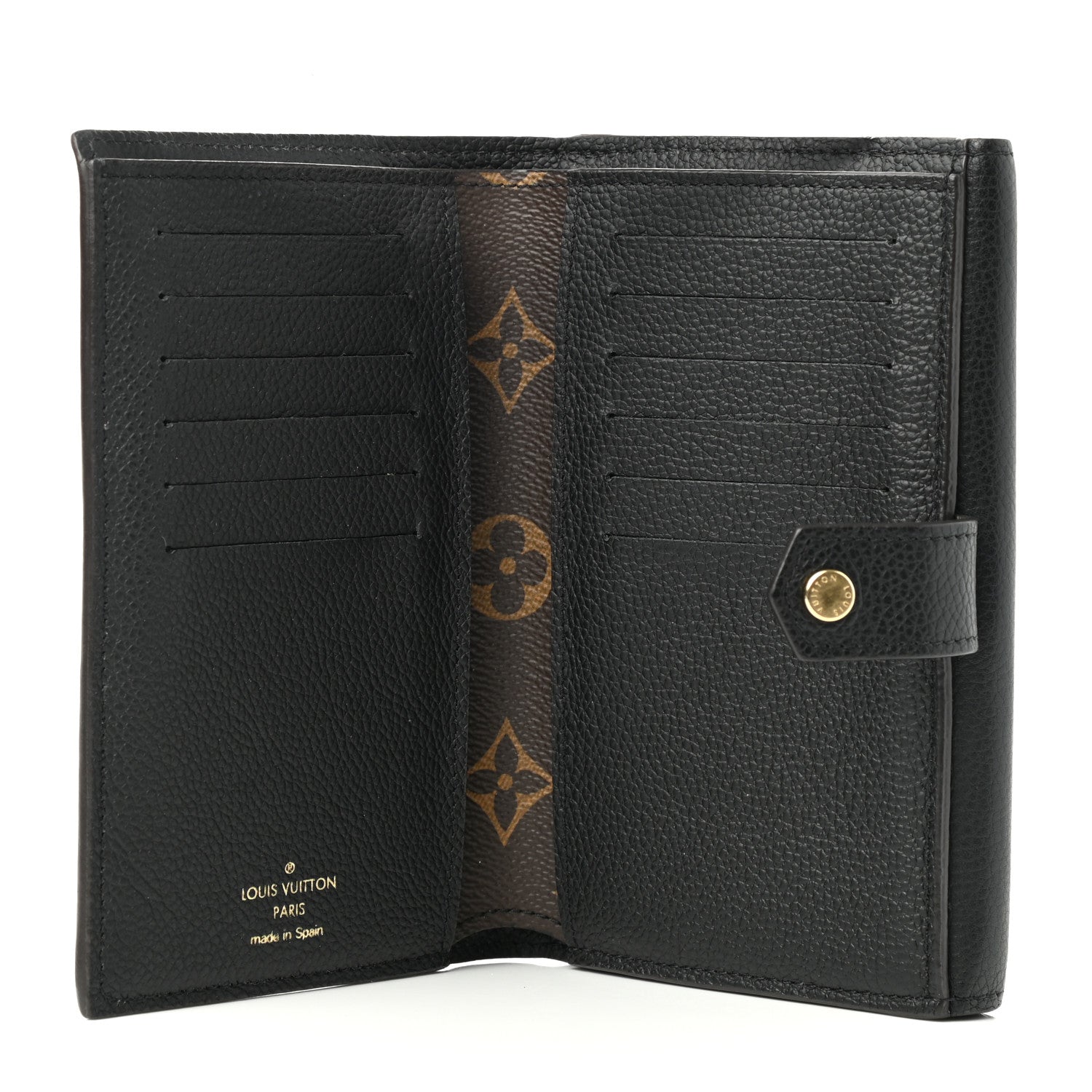 Louis Vuitton Monogram Pallas Compact Wallet Black 5 of 10