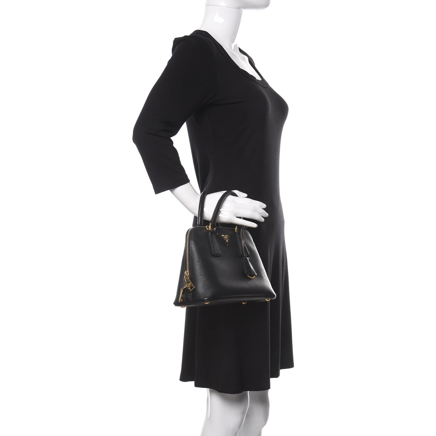 Saffiano Lux Small Promenade Tote Black