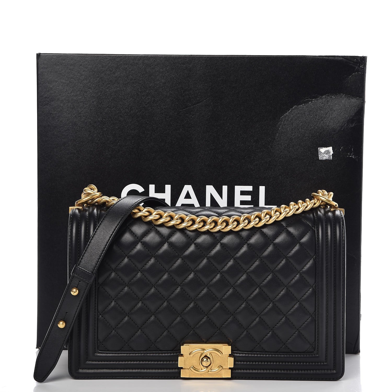 Chanel Lambskin Quilted New Medium Boy Flap Black 8 of 8