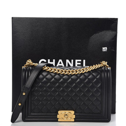 Chanel Lambskin Quilted New Medium Boy Flap Black 8 of 8