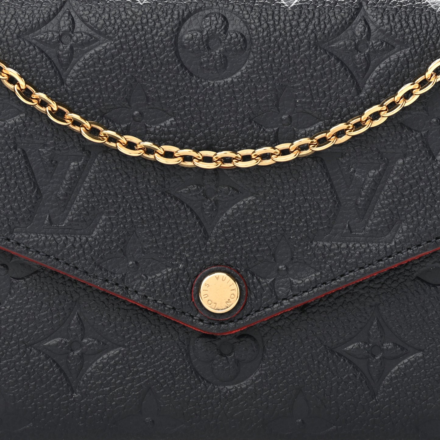 Empreinte Pochette Felicie Chain Wallet Marine Rouge