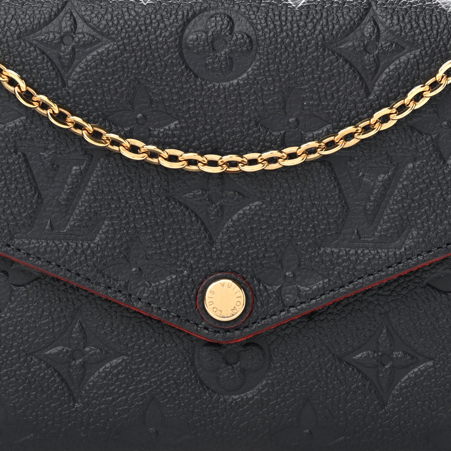 Louis Vuitton Empreinte Pochette Felicie Chain Wallet Marine Rouge 13 of 13
