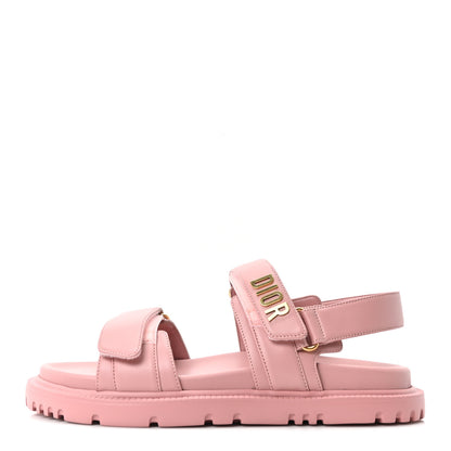 Christian Dior Lambskin Dioract Sandals 39.5 Pink 1 of 9