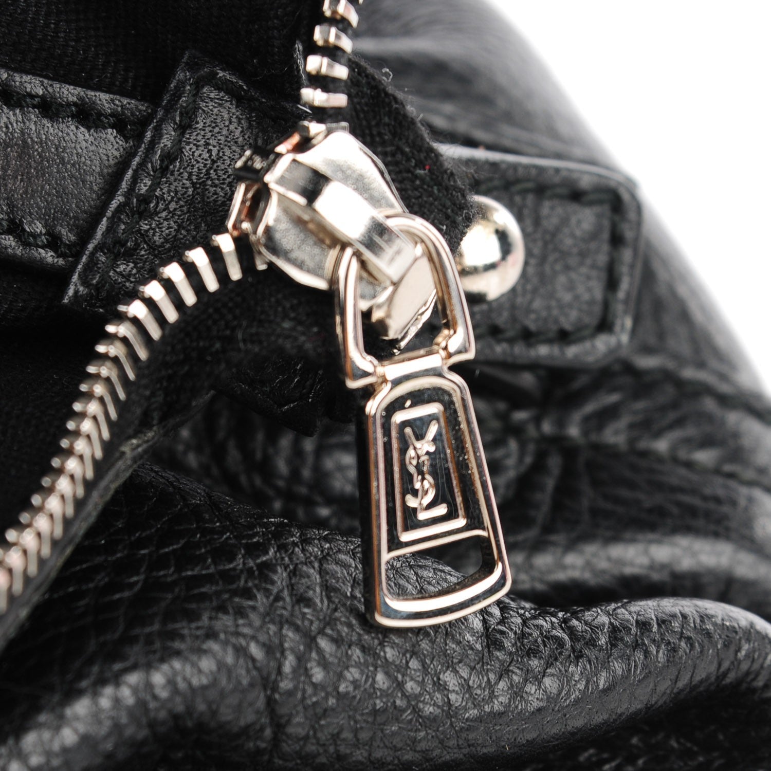 Saint Laurent Calfskin Patent Medium Easy Sac Black 9 of 9
