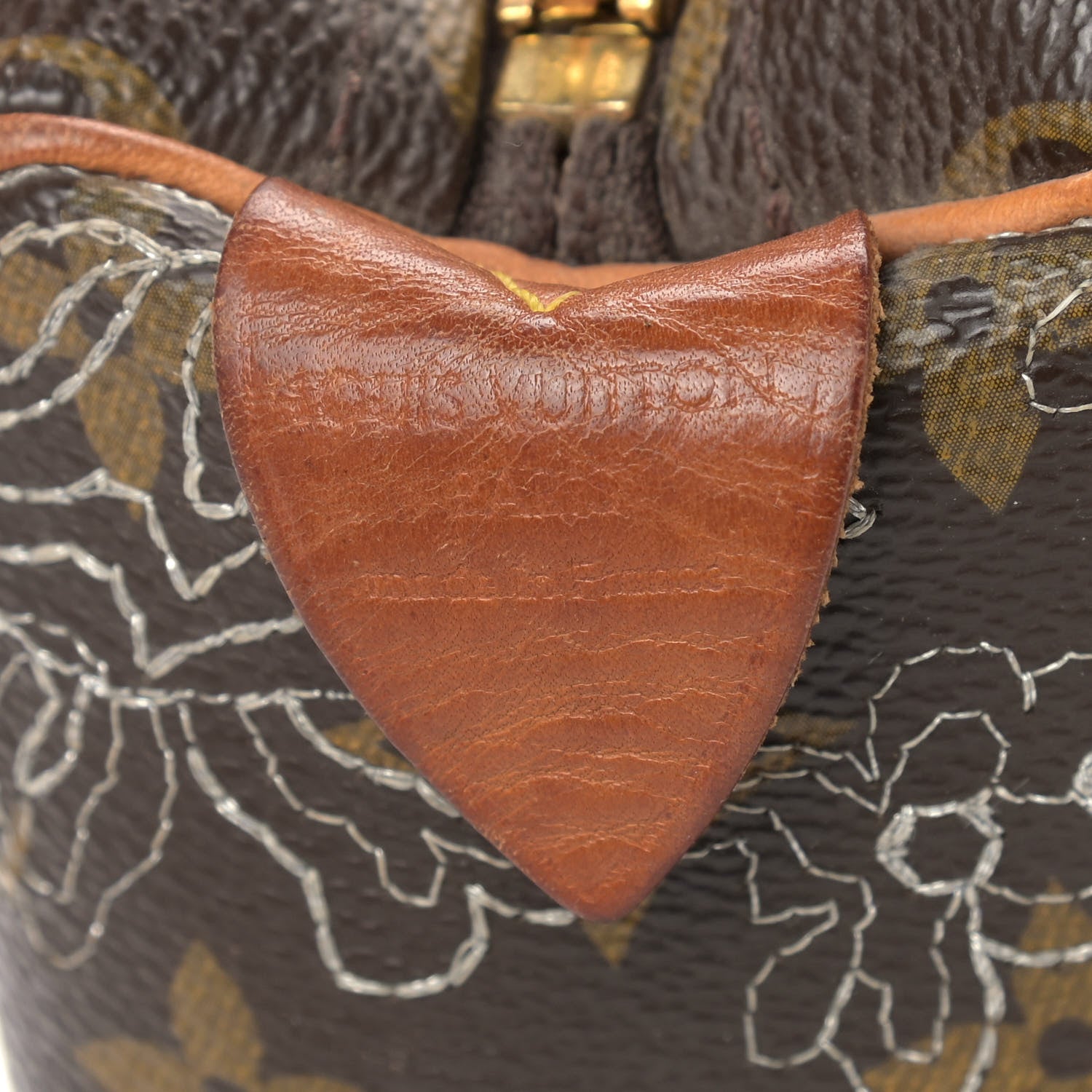 Louis Vuitton Monogram Dentelle Speedy 30 Silver 10 of 19