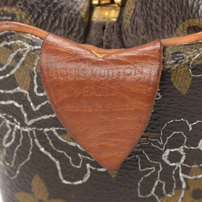 Louis Vuitton Monogram Dentelle Speedy 30 Silver 10 of 19