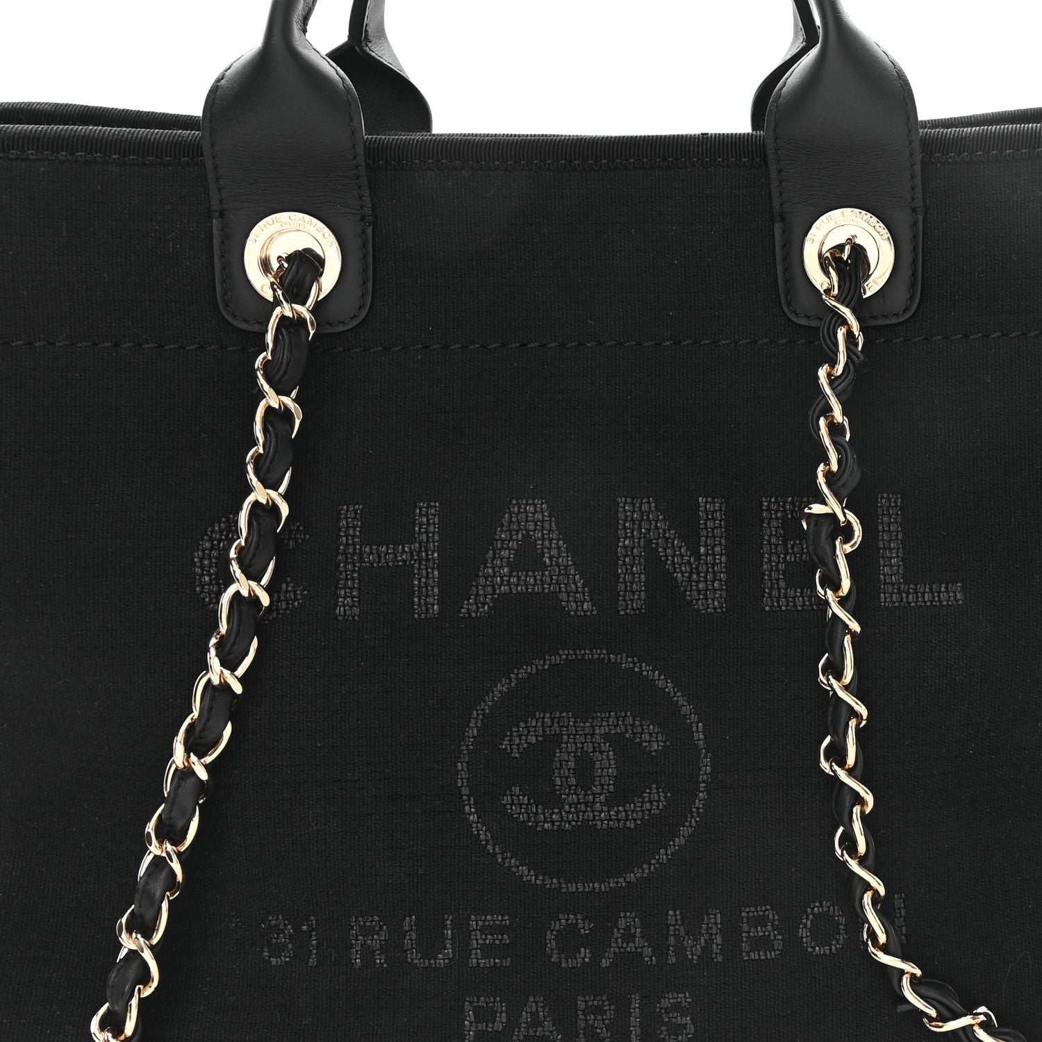 Chanel Mixed Fibers Medium Deauville Tote Black 9 of 13