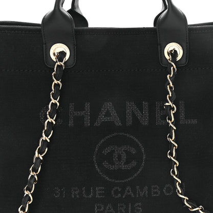 Chanel Mixed Fibers Medium Deauville Tote Black 9 of 13