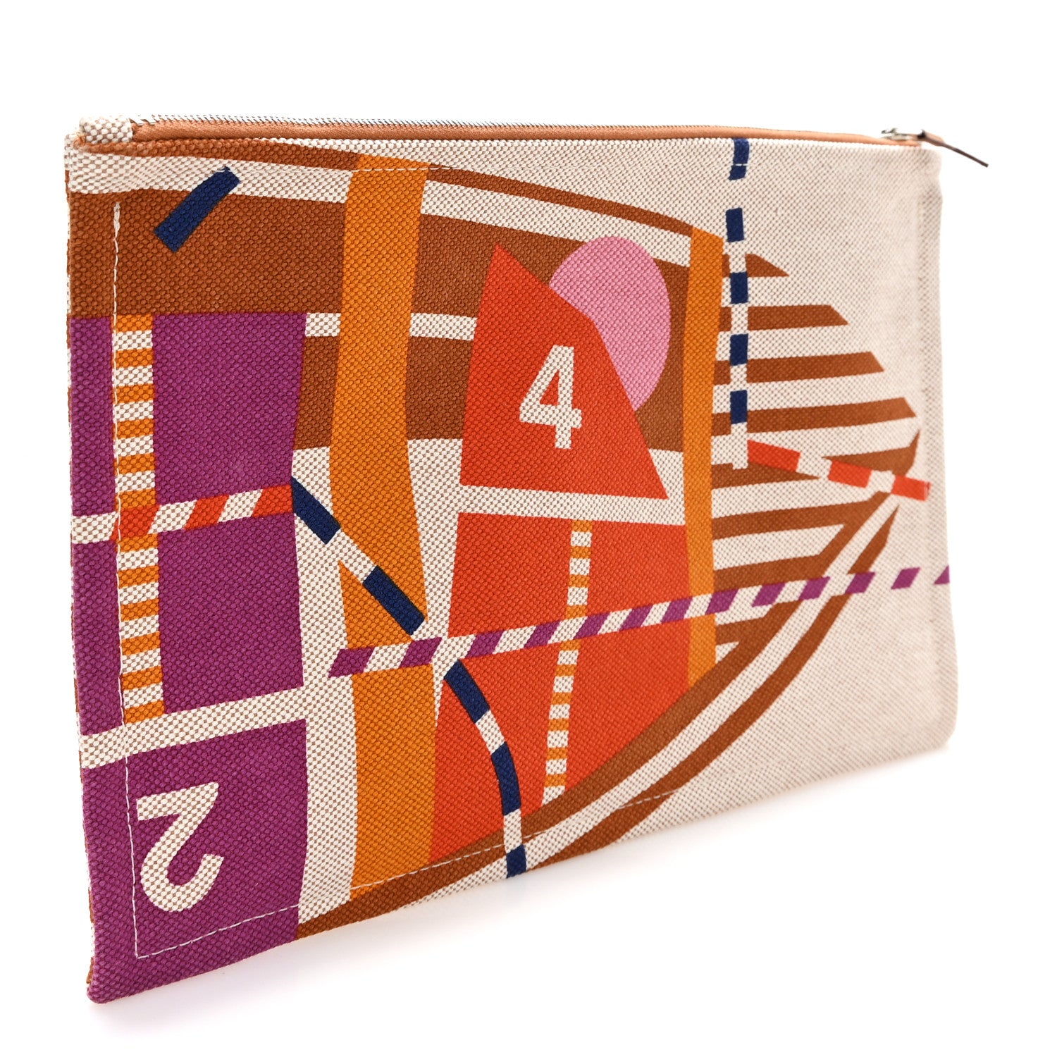 Hermes H Canvas Optimist 24 Case Brun 3 of 6