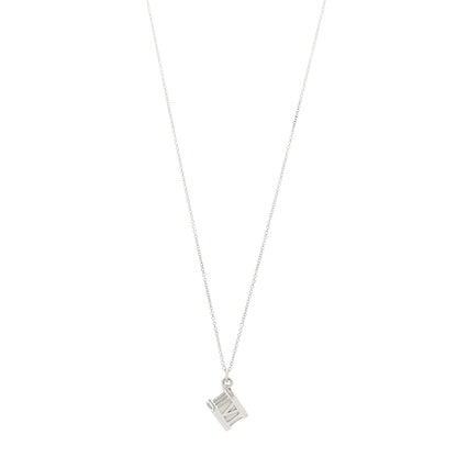 Tiffany Sterling Silver Atlas Cube Pendant Necklace 1 of 5