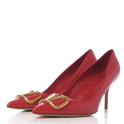 Valentino Garavani Calfskin Vlogo Signature 80mm Pumps 38.5 Rouge Pur 3 of 8