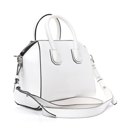 Givenchy Crinkled Patent Calfskin Mini Antigona White 2 of 10