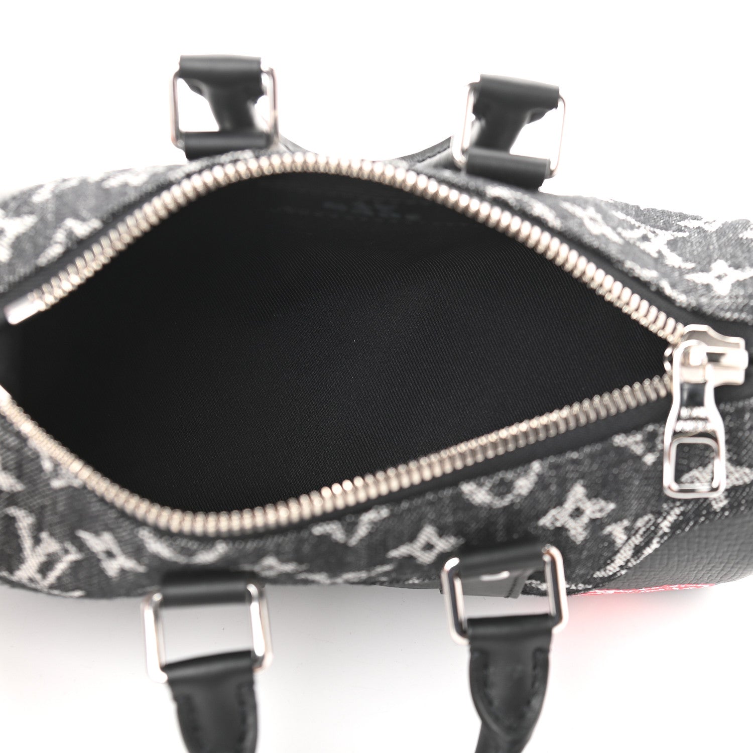 Louis Vuitton X NIGO Taurillon Monogram Denim Drip Keepall XS Black 5 of 8