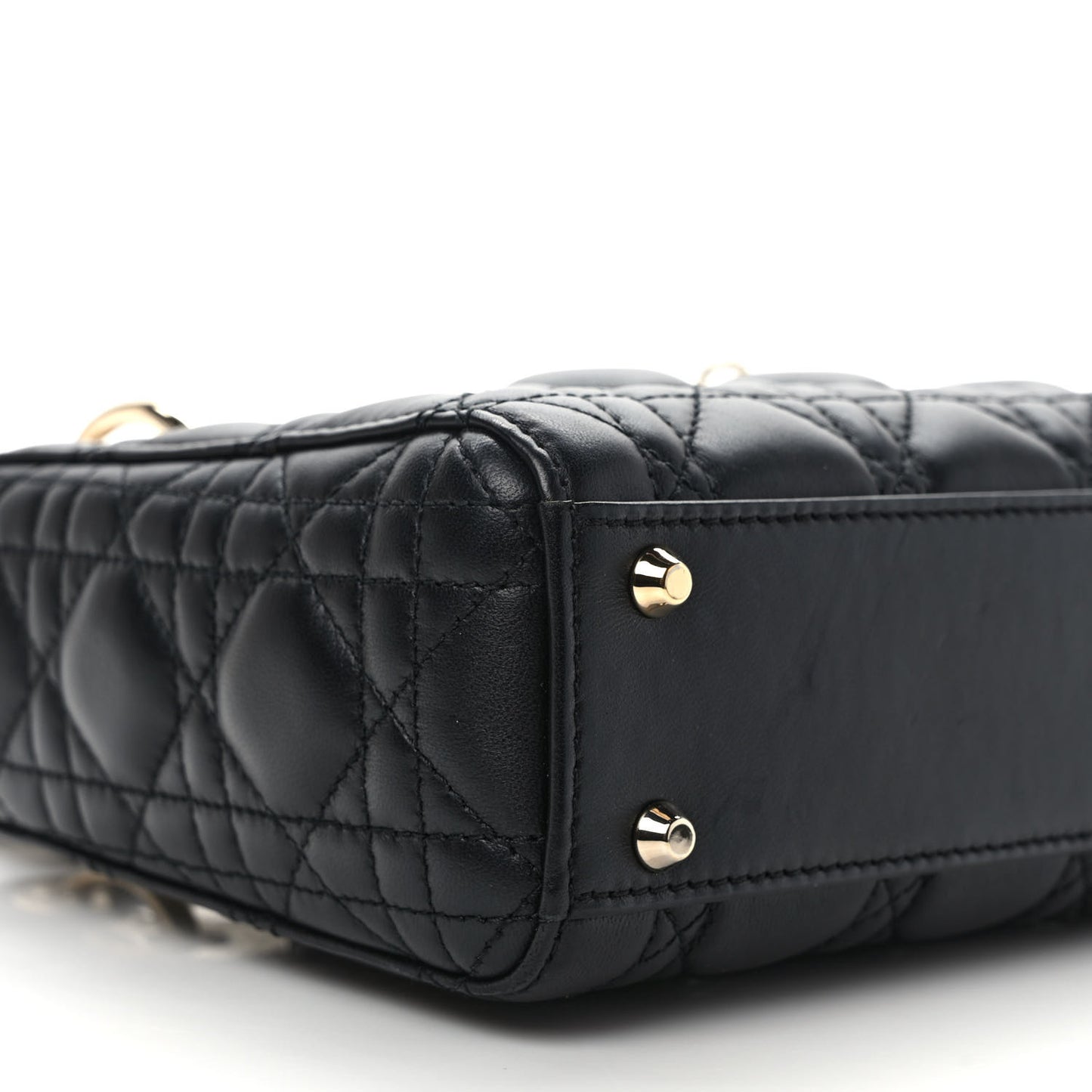 Lambskin Cannage Mini Lady Dior Black