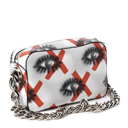 Prada Vitello Daino Eye Inside Shoulder Bag Bianco Arancio 3 of 10