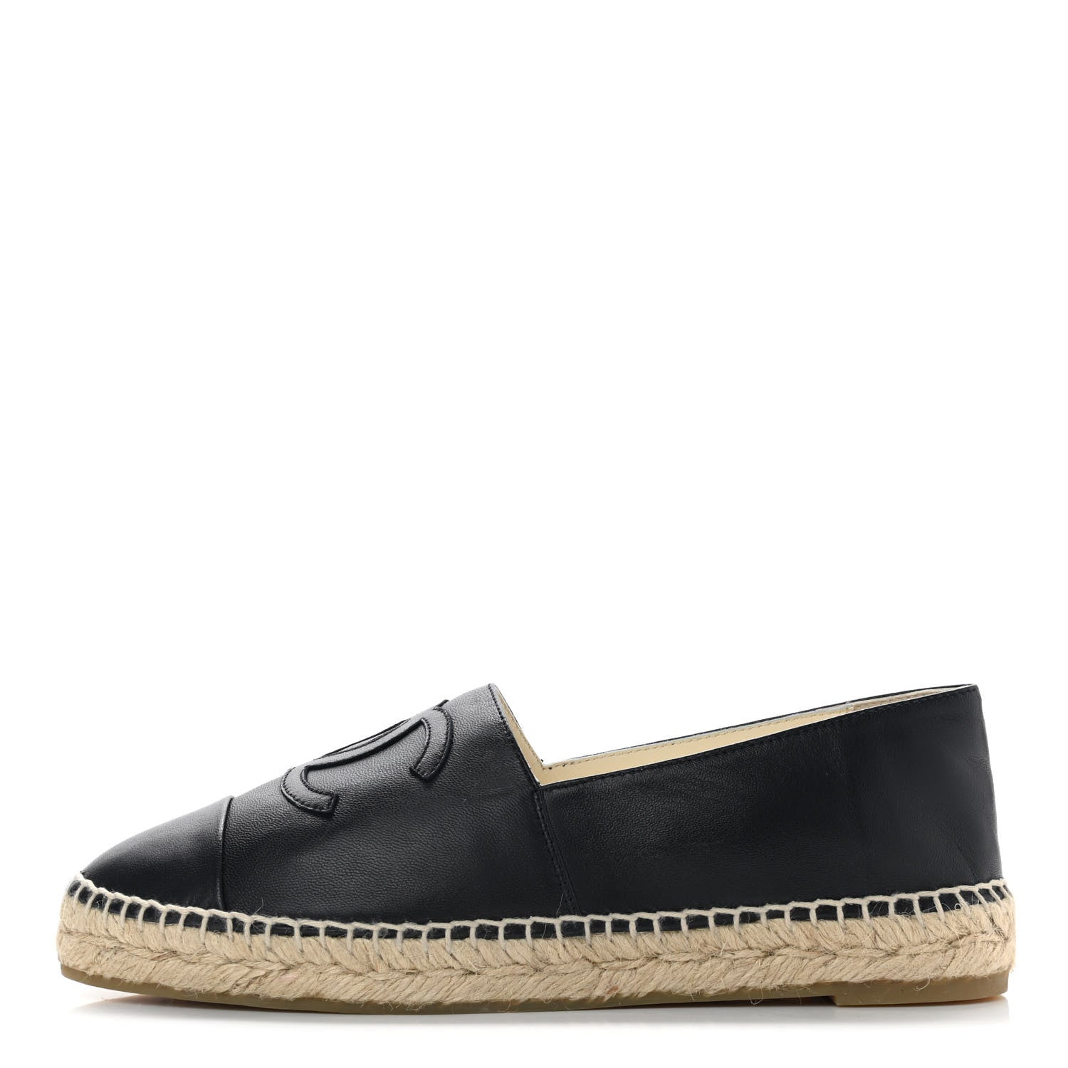 Chanel Lambskin CC Espadrilles 39 Black 1 of 11