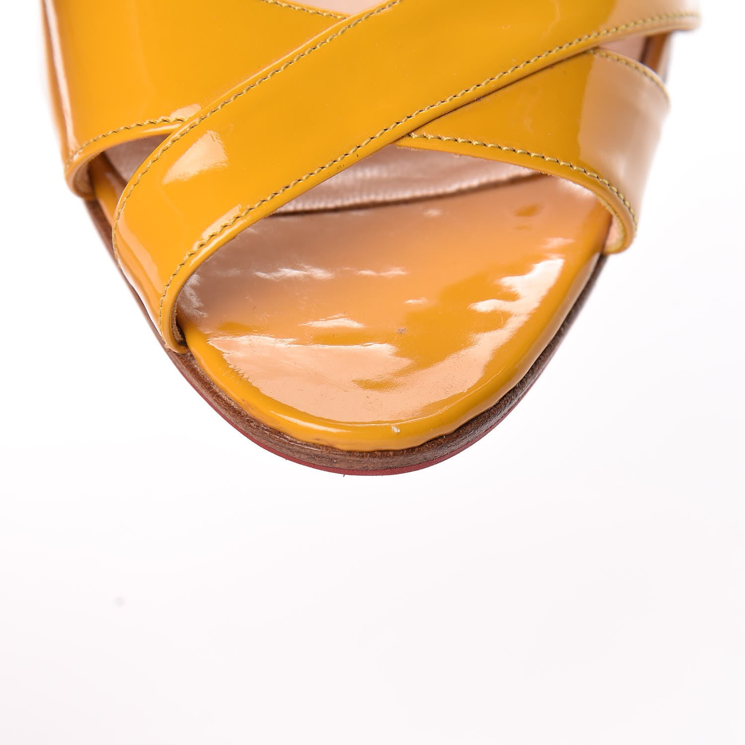 Christian Louboutin Patent Croisette Peep Toe Flats 36.5 17 of 17