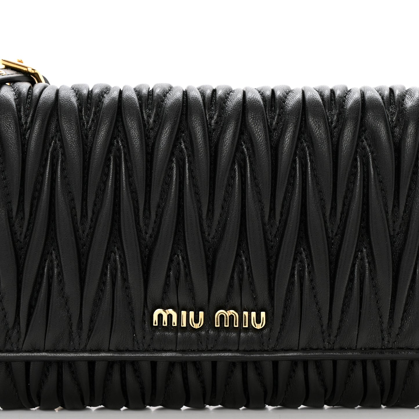Nappa Matelasse Wallet On Chain Black