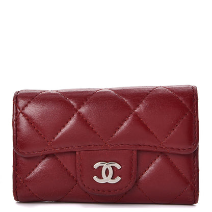 Chanel Lambskin Quilted 6 Key Holder Red 1 of 8