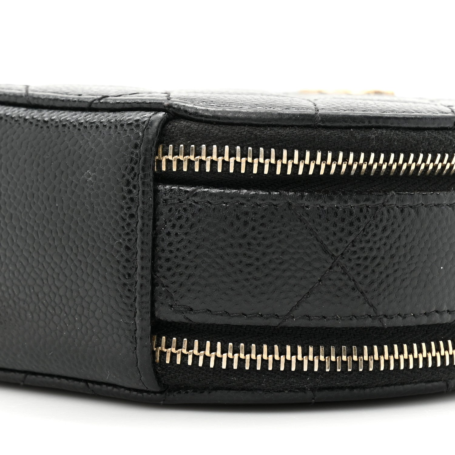 Chanel Caviar Quilted Round Handle With Care Vanity With Chain Black 9 of 10