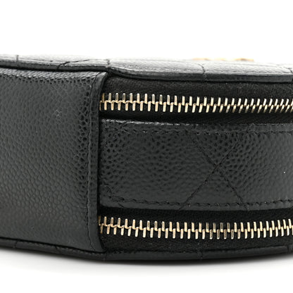 Chanel Caviar Quilted Round Handle With Care Vanity With Chain Black 9 of 10