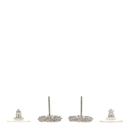 Chanel Crystal Mini CC Earrings Silver 3 of 5