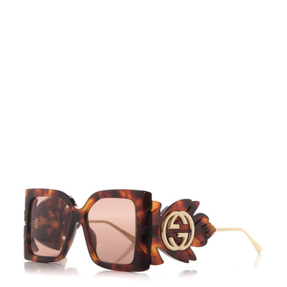 Gucci Acetate Square Frame Wing Sunglasses GG0535S Havana 1 of 7