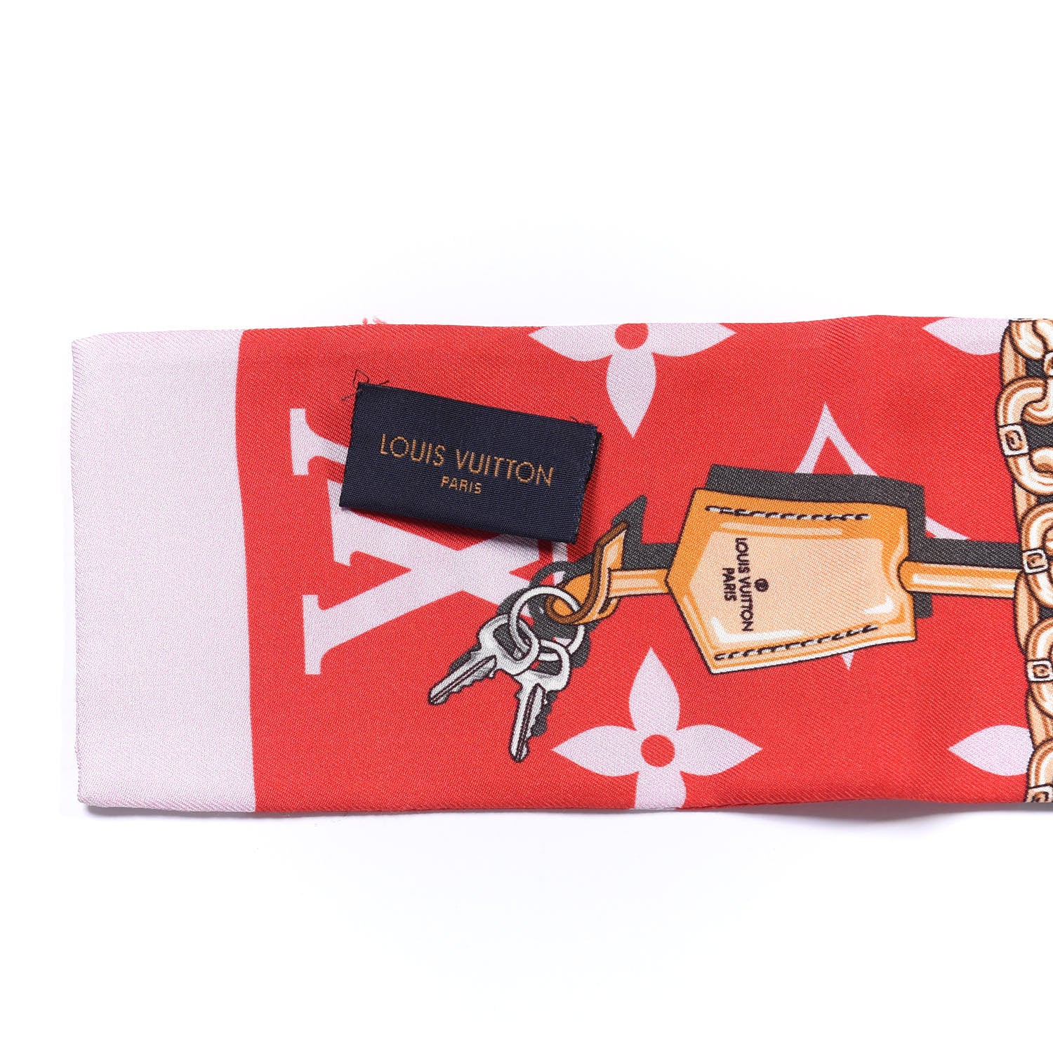 Louis Vuitton Silk Monogram Giant Confidential Bandeau Rouge 5 of 6
