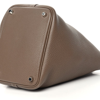 Hermes Taurillon Clemence Picotin Lock 18 PM Etoupe 7 of 11