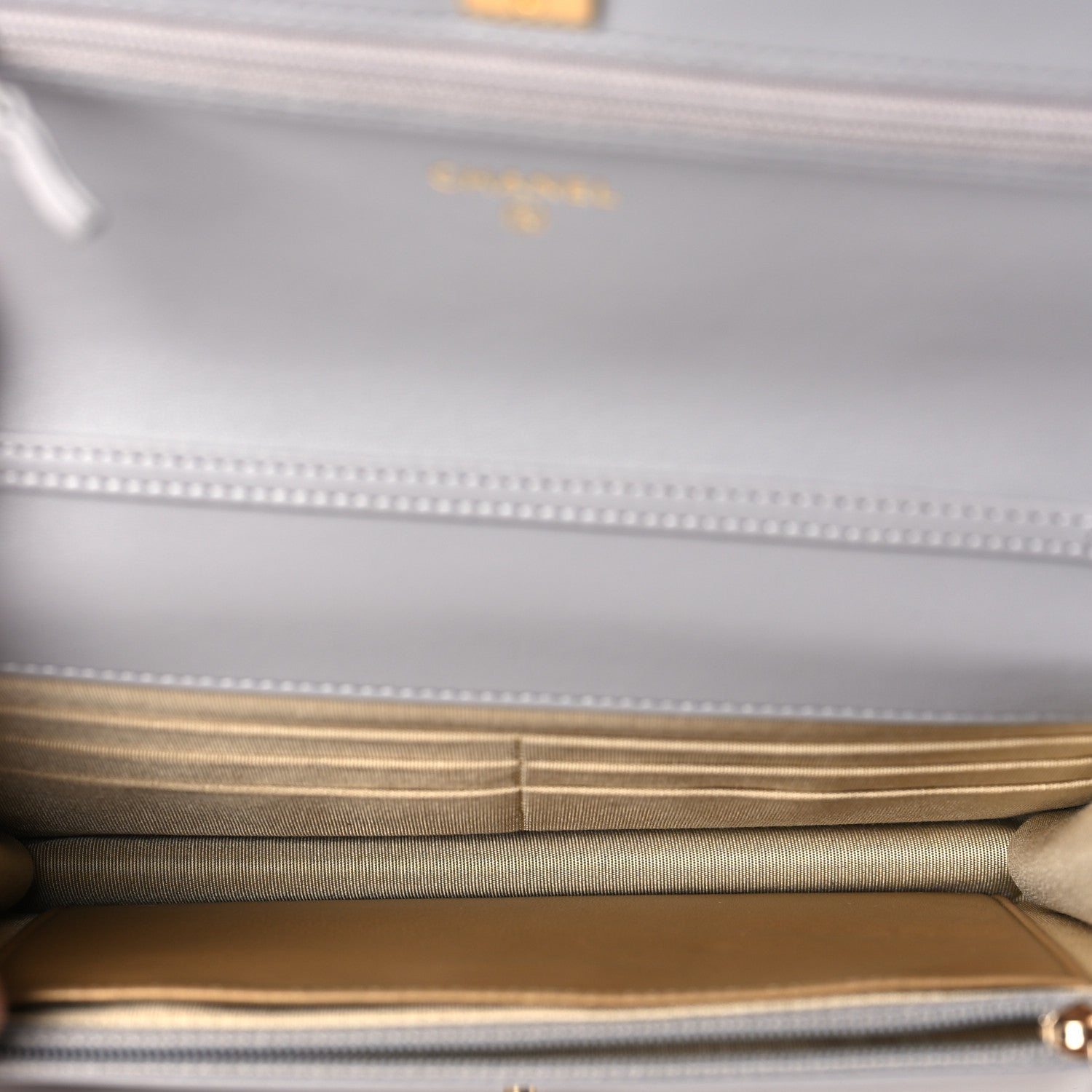 Chanel Lambskin Quilted CC Pearl Crush Wallet on Chain WOC Grey 5 of 11